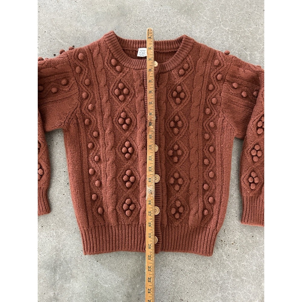 Vintage‎ Newport News 100% Wool Popcorn Sweater Cardigan Classic Clean Small - Picture 7 of 9